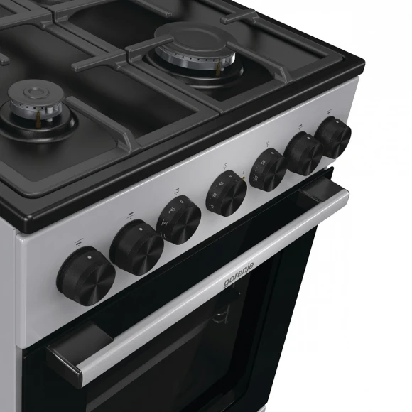 Плита Комбинированная Gorenje GK5B44SF серебристый (стеклянная крышка) реш.чугун Плита Комбинированная Gorenje GK5B44SF серебристый (стеклянная крышка) реш.чугун