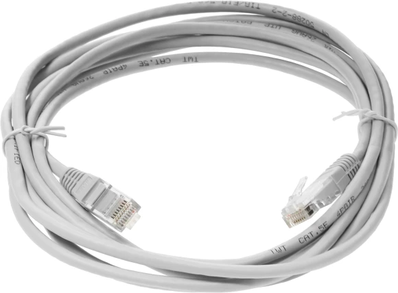 Патч-корд Lanmaster TWT-45-45-3.0-GY UTP RJ-45 вил.-вилка RJ-45 кат.5E 3м серый ПВХ (уп.:1шт) Патч-корд Lanmaster TWT-45-45-3.0-GY UTP RJ-45 вил.-вилка RJ-45 кат.5E 3м серый ПВХ (уп.:1шт)