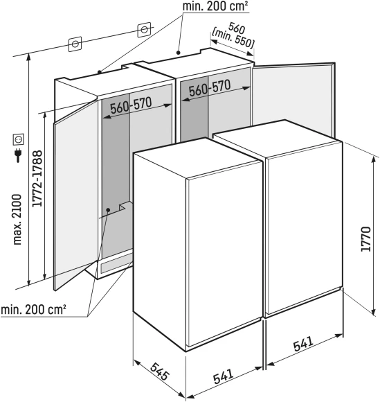 Холодильник Liebherr IXRFS 5125 (SIFNSe 5128+IRBSd 5120) 2-хкамерн.