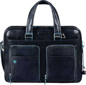 Деловая сумка Piquadro Blue Square CA2765B2/BLU2 с отделением для ноутбука 15" синяя натур.кожа Деловая сумка Piquadro Blue Square CA2765B2/BLU2 с отделением для ноутбука 15" синяя натур.кожа