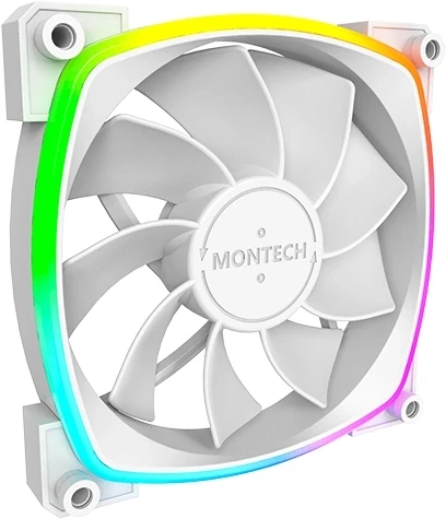 Вентилятор для корпуса Montech RX120 Reverse ARGB 120х120x25 белый 4-pin 27дБ (RX120 PWM WHITE) Ret