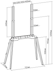Подставка для телевизора Cactus CS-ST3644BKWN черный/орех 43"-65" макс.40кг напольный Подставка для телевизора Cactus CS-ST3644BKWN черный/орех 43"-65" макс.40кг напольный