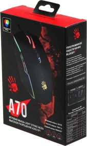 Мышь A4Tech Bloody A70 черный оптическая 6200dpi USB 8but (A70 MATTE BLACK)