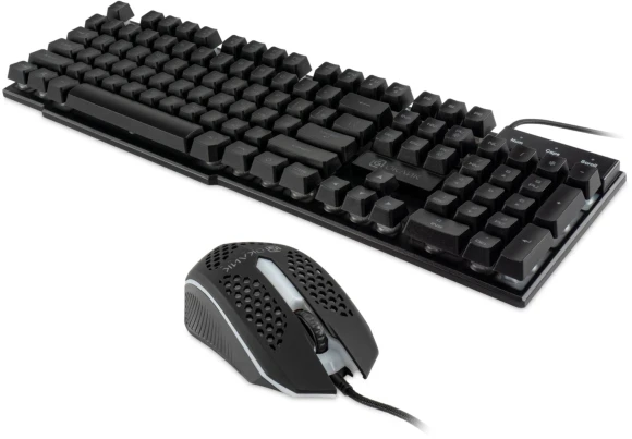 Клавиатура + мышь Оклик 400GMK клав:черный мышь:черный USB LED (1546779)