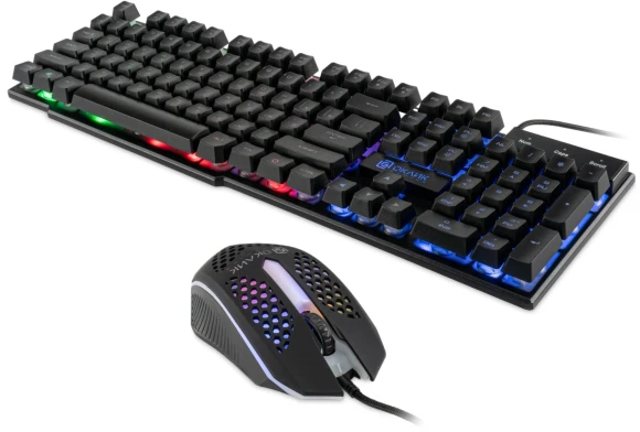 Клавиатура + мышь Оклик 400GMK клав:черный мышь:черный USB LED (1546779)