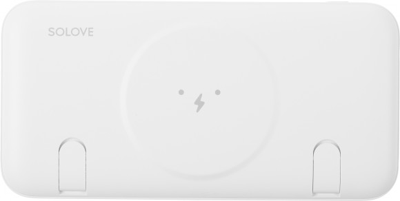 Мобильный аккумулятор Solove W10 10000mAh QC3.0/PD3.0 3A USB-A/USB-C беспров.зар. белый (W10 WHITE RUS)