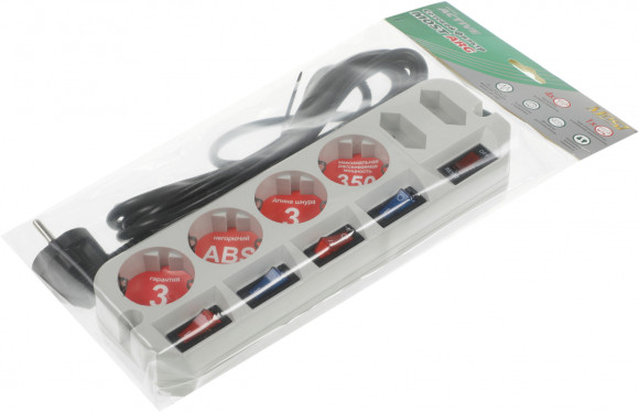 Сетевой фильтр Most ARG 3м (6 розеток) белый (коробка)