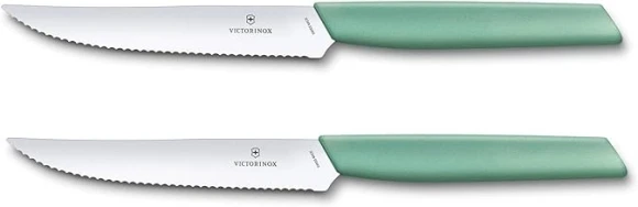 Набор ножей кухон. Victorinox Swiss Modern 6.9006.11W43B компл.:2предм. зеленый блистер Набор ножей кухон. Victorinox Swiss Modern 6.9006.11W43B компл.:2предм. зеленый блистер
