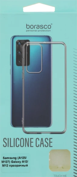 Чехол (клип-кейс) BoraSCO для Samsung Galaxy A12/M12 Silicone Case прозрачный Чехол (клип-кейс) BoraSCO для Samsung Galaxy A12/M12 Silicone Case прозрачный