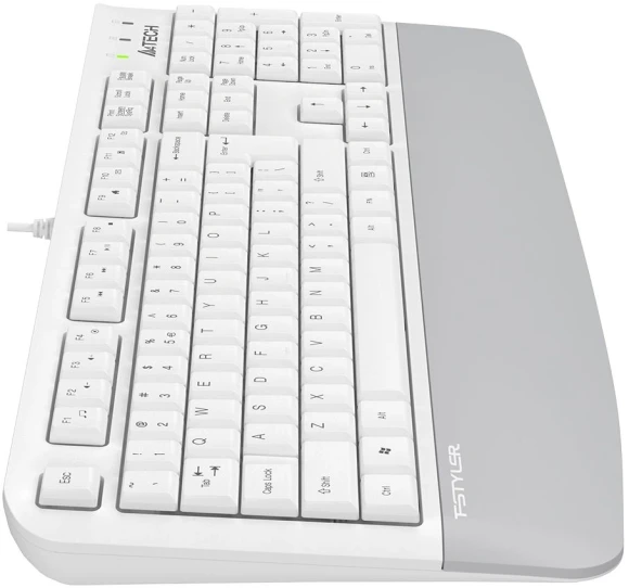 Клавиатура A4Tech Fstyler FK20 белый USB Multimedia (подставка для запястий) (FK20) кабель 1.5м