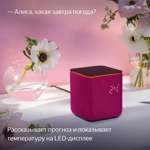 Умная колонка Yandex Станция Миди Алиса малиновый 24W 1.0 BT/Wi-Fi 10м (YNDX-00054PNK) Умная колонка Yandex Станция Миди Алиса малиновый 24W 1.0 BT/Wi-Fi 10м (YNDX-00054PNK)