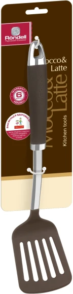Лопатка для вторых блюд Rondell Mocco RD-1381 коричневый/стальной упак.:картонная подложка Лопатка для вторых блюд Rondell Mocco RD-1381 коричневый/стальной упак.:картонная подложка