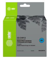 Картридж струйный Cactus CS-C4912 №82 пурпурный (72мл) для HP DJ 500/800C с чипом