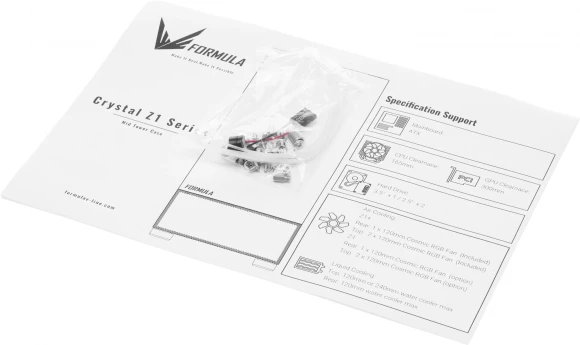 Корпус Formula Crystal Z1 белый без БП ATX 3x120mm 2xUSB2.0 1xUSB3.0 audio bott PSU Корпус Formula Crystal Z1 белый без БП ATX 3x120mm 2xUSB2.0 1xUSB3.0 audio bott PSU