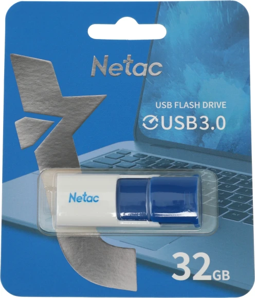 Флеш Диск Netac 32Gb U182 NT03U182N-032G-30BL USB3.0 синий/белый Флеш Диск Netac 32Gb U182 NT03U182N-032G-30BL USB3.0 синий/белый