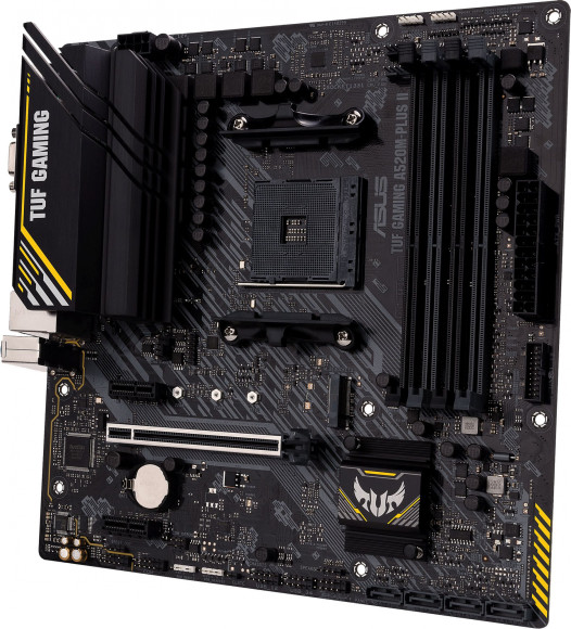 Материнская плата Asus TUF GAMING A520M-PLUS II Soc-AM4 AMD A520 4xDDR4 mATX AC`97 8ch(7.1) GbLAN RAID+VGA+HDMI+DP