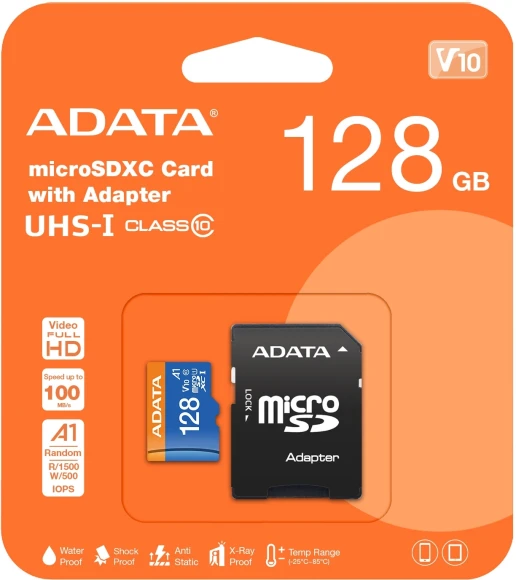 Флеш карта microSDXC 128GB A-Data AUSDX128GUICL10A1-RA1 Premier Pro + adapter Флеш карта microSDXC 128GB A-Data AUSDX128GUICL10A1-RA1 Premier Pro + adapter