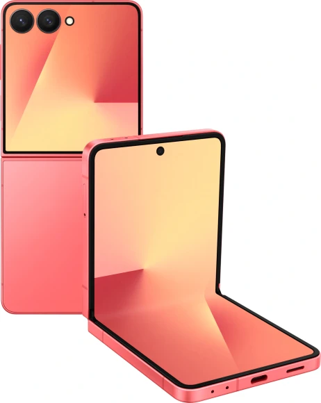 Смартфон Samsung SM-F766B Galaxy Z Flip7 256Gb 12Gb коралловый раскладной 3G 4G 1Sim 6.9" 1080x2520 Android 16 50Mpix 802.11 a/b/g/n/ac/ax/be NFC GPS GSM900/1800 GSM1900 Protect