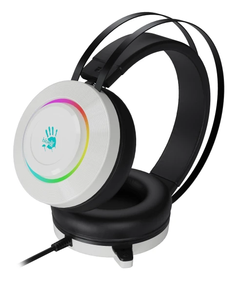 Наушники с микрофоном A4Tech Bloody G521 белый/черный 2.3м мониторные USB оголовье (G521 (WHITE)) Наушники с микрофоном A4Tech Bloody G521 белый/черный 2.3м мониторные USB оголовье (G521 (WHITE))