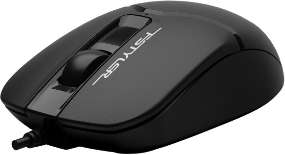 Мышь A4Tech Fstyler FM12ST черный оптическая 1200dpi silent USB для ноутбука 2but (FM12ST BLACK)