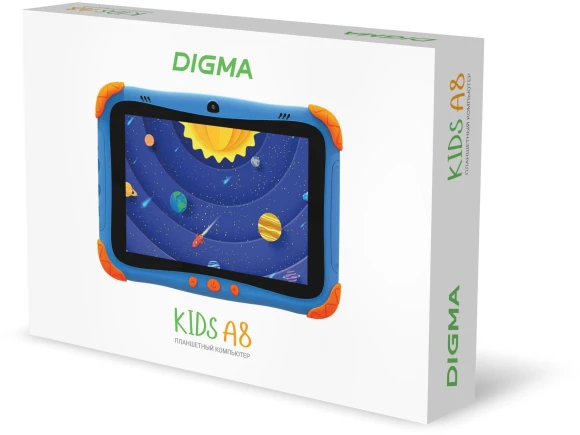 Планшет Digma Kids A8 SC9863A (1.6) 8C RAM2Gb ROM32Gb 8" IPS 1280x800 4G Android 11.0 Go синий 2Mpix 0.3Mpix BT WiFi microSD 512Gb 3000mAh 240hrs