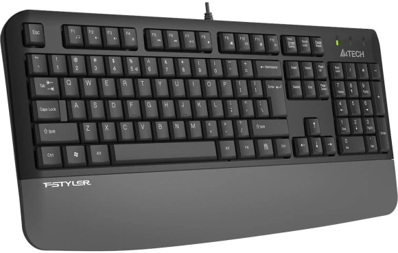 Клавиатура A4Tech Fstyler FK20 серый USB Multimedia (подставка для запястий) (FK20) кабель 1.5м