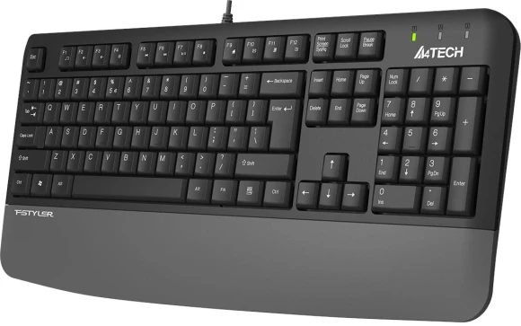 Клавиатура A4Tech Fstyler FK20 серый USB Multimedia (подставка для запястий) (FK20) кабель 1.5м