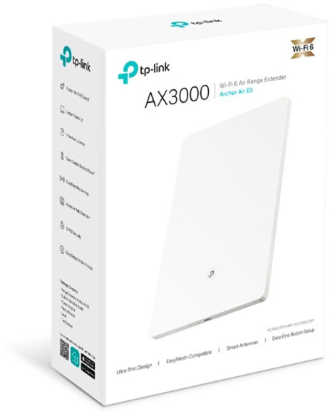 Повторитель беспроводного сигнала TP-Link Archer Air E5 AX3000 Wi-Fi белый Повторитель беспроводного сигнала TP-Link Archer Air E5 AX3000 Wi-Fi белый