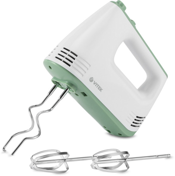 Миксер ручной Vitek VT-1405 400Вт белый/салатовый