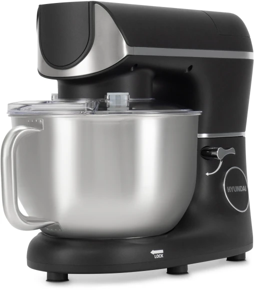 Кухонная машина Hyundai HYM-S8591 планетар.вращ. 1500Вт черный/серебристый