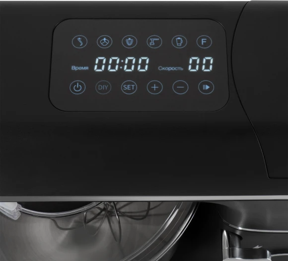 Кухонная машина Hyundai HYM-S8591 планетар.вращ. 1500Вт черный/серебристый