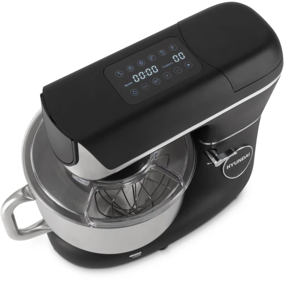 Кухонная машина Hyundai HYM-S8591 планетар.вращ. 1500Вт черный/серебристый
