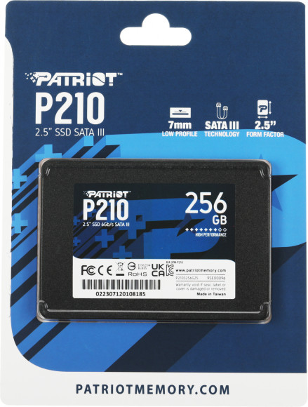 Накопитель SSD Patriot SATA III 256Gb P210S256G25 P210 2.5"