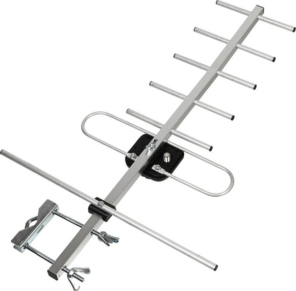 Антенна телевизионная Hyundai H-TAE120 11дБ пассивная серебристый Антенна телевизионная Hyundai H-TAE120 11дБ пассивная серебристый