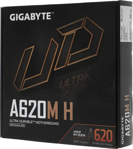 Материнская плата Gigabyte A620M H Socket AM5 AMD A620 2xDDR5 mATX AC`97 8ch(7.1) GbLAN RAID+HDMI+DP