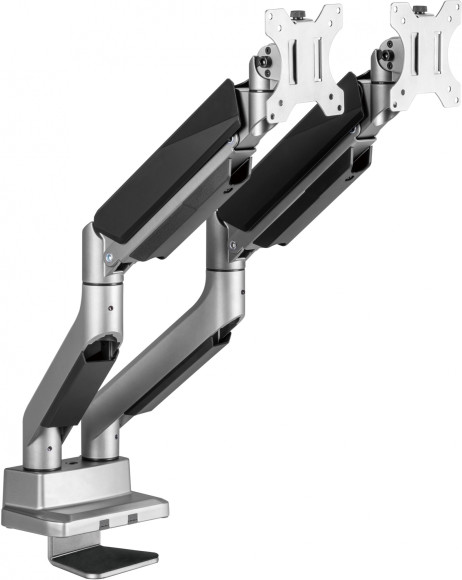 Кронштейн для мониторов Ultramounts UM718 серый 17"-35" макс.15кг крепление к столешнице поворот и наклон Кронштейн для мониторов Ultramounts UM718 серый 17"-35" макс.15кг крепление к столешнице поворот и наклон