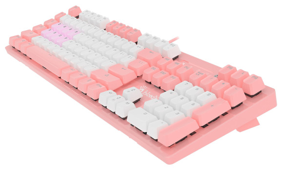 Клавиатура A4Tech B800 Dual Color механическая белый/белый USB for gamer LED (B800 PINK) кабель 1.8м