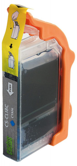 Картридж струйный Cactus CS-CLI8C CLI-8C голубой (13.4мл) для Canon Pixma MP470/MP500/MP510/MP520/MP530 MP600/MP800/MP810/MP830/MP970/iP3300/iP3500/iP4200/iP4300/iP5200/iP5300/iP6600D/iP6700D/MX700/MX850/iX4000/iX5000/Pro9000/9000/Mark II с чипом