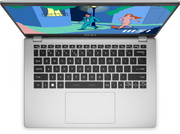 Ноутбук MSI Modern 14 C12MO-689RU Core i5 1235U 16Gb SSD512Gb Intel Iris Xe graphics 14" IPS FHD (1920x1080) Windows 11 Pro silver WiFi BT Cam (9S7-14J111-689)