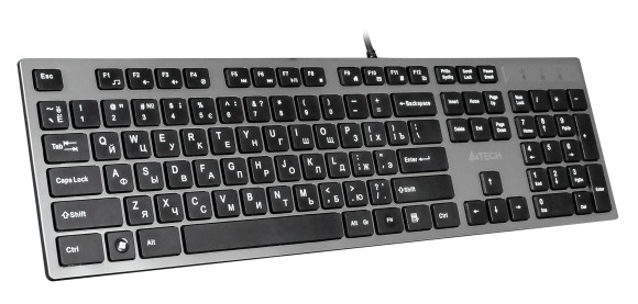 Клавиатура A4Tech KV-300H серый/черный USB slim Клавиатура A4Tech KV-300H серый/черный USB slim