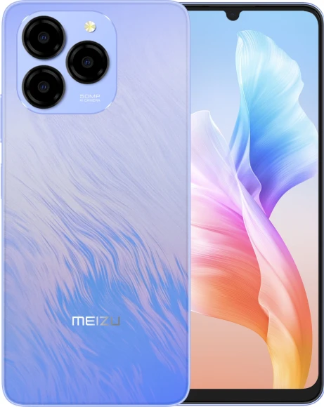 Смартфон Meizu M411H Note 21 256Gb 4Gb голубой моноблок 3G 4G 2Sim 6.74" 720x1600 Android 14 50Mpix 802.11 a/b/g/n/ac GPS GSM900/1800 GSM1900 microSD