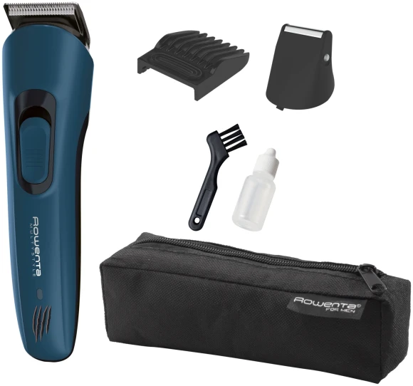 Триммер Rowenta Jungle TN8908F0 черный/бирюзовый (насадок в компл:3шт)