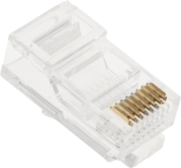 Коннектор Lanmaster (TWT-PL45-8P8C) UTP кат.5e RJ45 прозрачный (упак.:100шт)