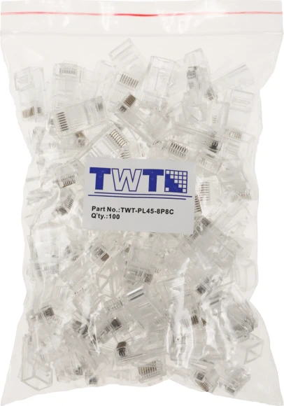 Коннектор Lanmaster (TWT-PL45-8P8C) UTP кат.5e RJ45 прозрачный (упак.:100шт)