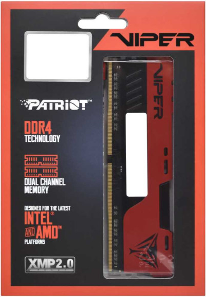 Память DDR4 2x8Gb 3200MHz Patriot PVE2416G320C8K Viper Elite II RTL Gaming PC4-25600 CL18 DIMM 288-pin 1.35В kit Intel с радиатором Ret Память DDR4 2x8Gb 3200MHz Patriot PVE2416G320C8K Viper Elite II RTL Gaming PC4-25600 CL18 DIMM 288-pin 1.35В kit Intel с радиатором Ret