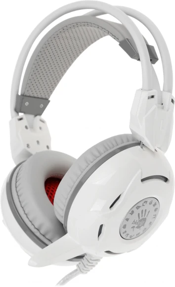 Наушники с микрофоном A4Tech Bloody G300 белый/серый 1.8м мониторные оголовье (G300 WHITE+GREY)
