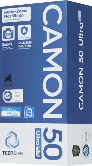 Смартфон Tecno Camon 50 Ultra 5G 256Gb 12Gb зеленый моноблок 3G 4G 2Sim 6.78" 1208x2644 Android 16 50Mpix 802.11 a/b/g/n/ac/ax NFC GPS GSM900/1800 GSM1900 Protect FM Смартфон Tecno Camon 50 Ultra 5G 256Gb 12Gb зеленый моноблок 3G 4G 2Sim 6.78" 1208x2644 Android 16 50Mpix 802.11 a/b/g/n/ac/ax NFC GPS GSM900/1800 GSM1900 Protect FM