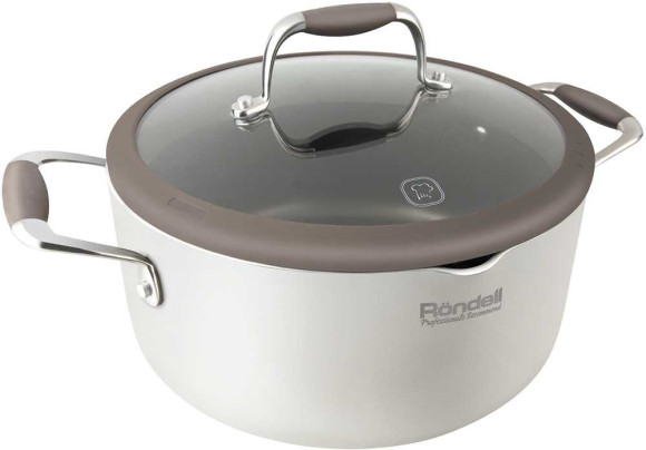 Кастрюля Rondell Latte RDA-532 3.5л. d=24см (с крышкой) бежевый