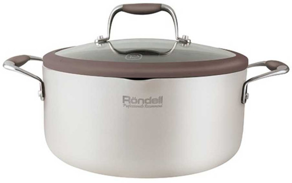 Кастрюля Rondell Latte RDA-532 3.5л. d=24см (с крышкой) бежевый