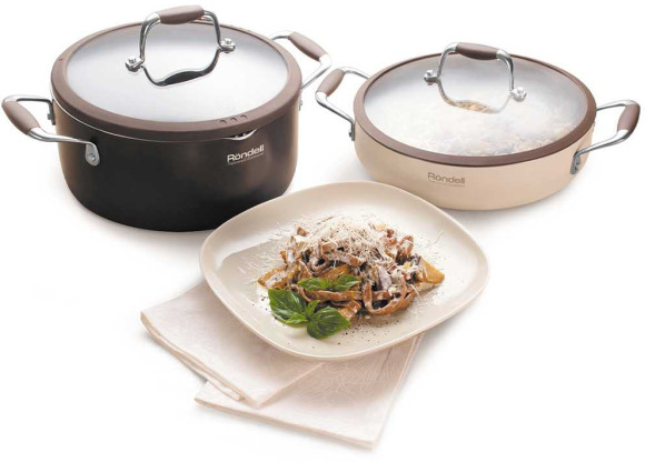 Кастрюля Rondell Latte RDA-532 3.5л. d=24см (с крышкой) бежевый